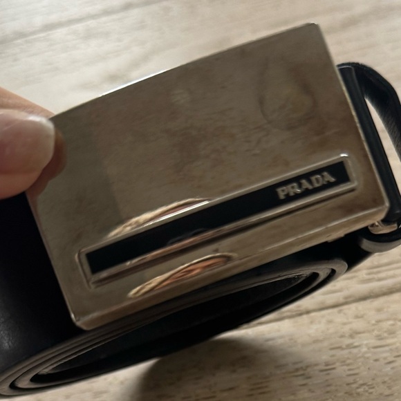 Prada belt black leather made in Italy 85/34 main image 10